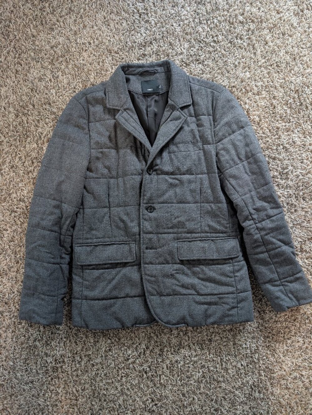 Vince Men's Insulated Blazer Jacket - Gray - Size Medium